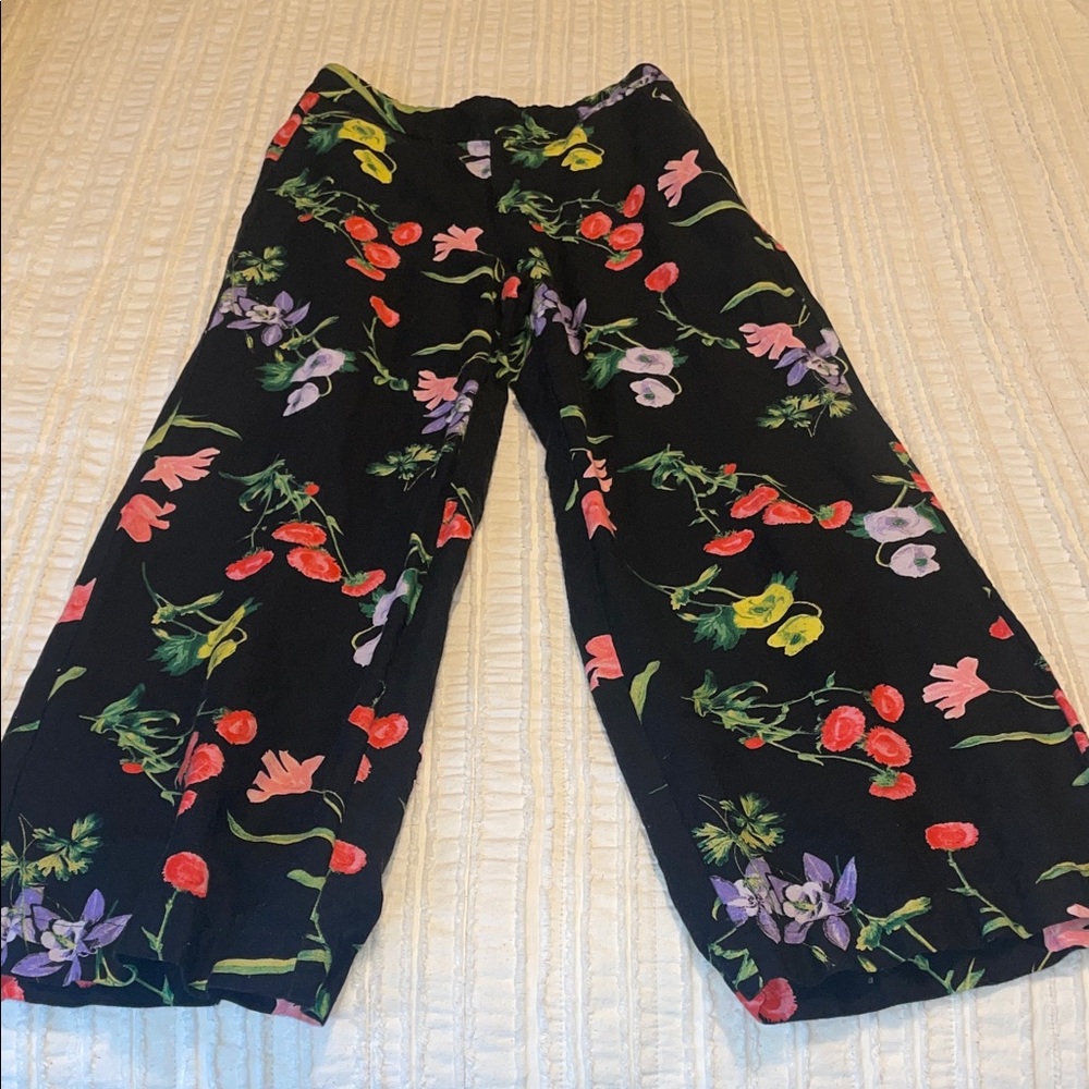 LOFT Floral Wide Leg Pants